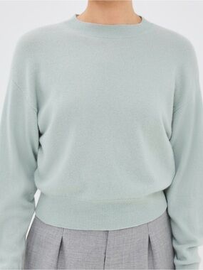 Le Kasha Menorca Light Blue Crewneck Women's Cashmere Sweater Sz M